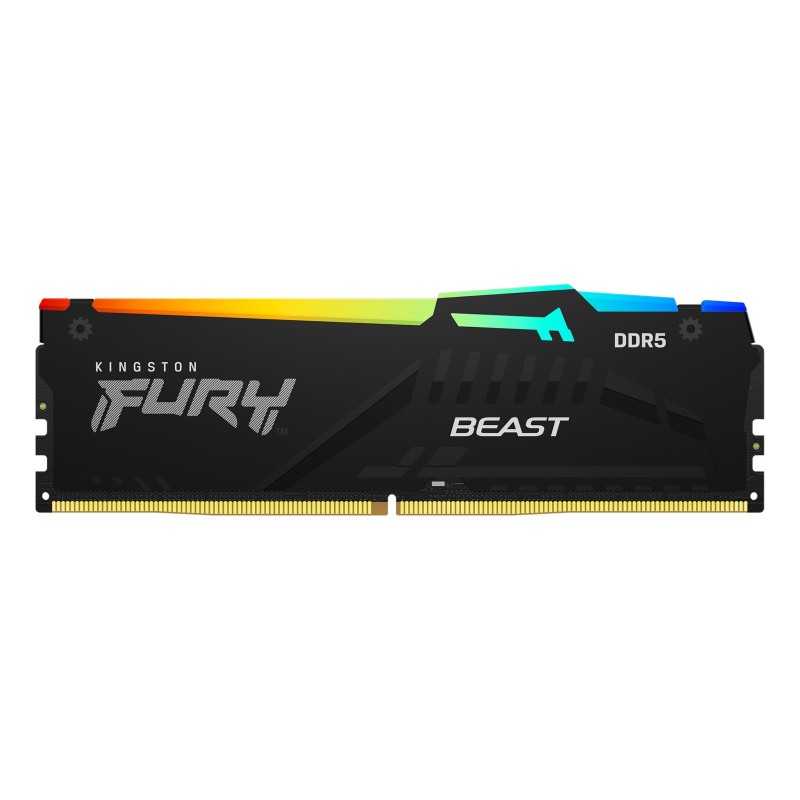 Memoria Kingston 16GB DDR5 5200MHz Fury Beast Black RGB