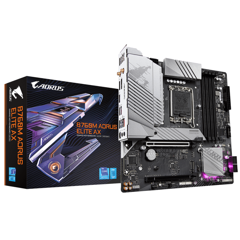 Motherboard Gigabyte (LGA1700) Aorus B760M Elite AX WiFi DDR5