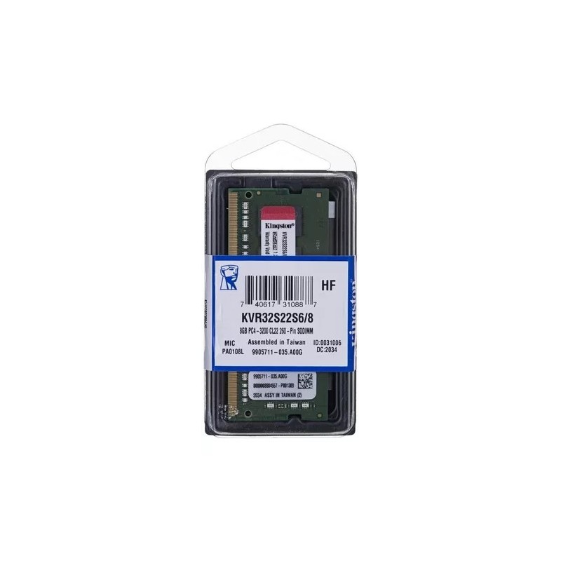 Memoria Kingston 8GB DDR4 3200MHz Value SODIMM