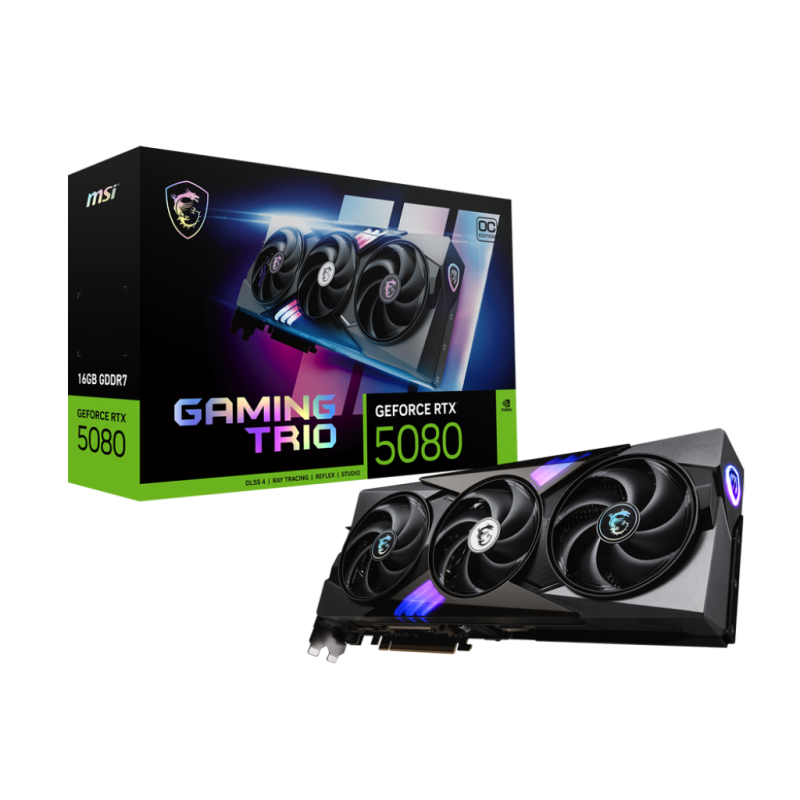 Placa de Video MSI RTX 5080 Gaming Trio 16GB