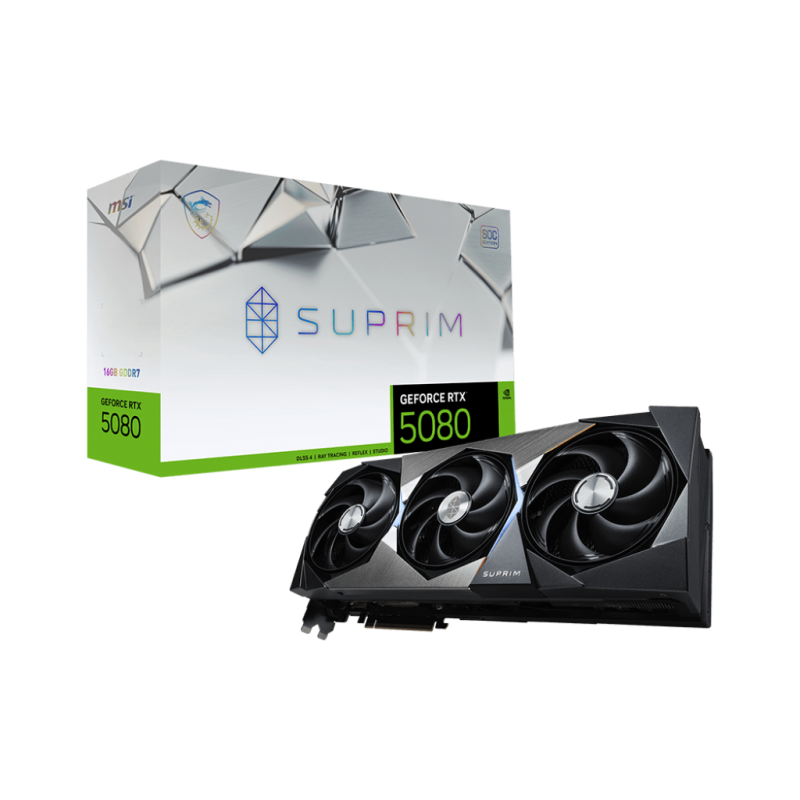 Placa de Video MSI RTX 5080 Suprim SOC 16GB