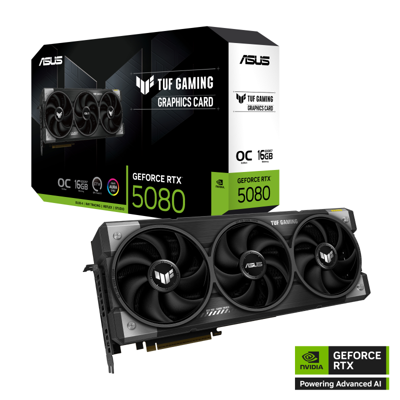 Placa de Video ASUS RTX 5080 TUF Gaming OC 16GB