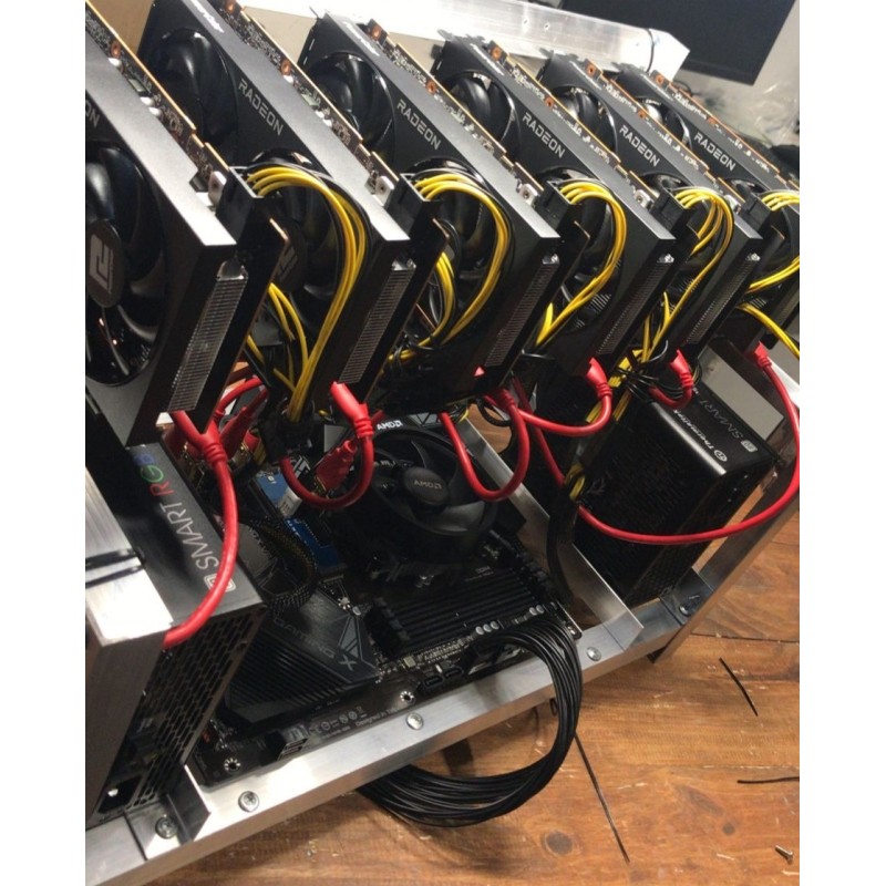 RIG DE MINERÍA X6 RX6600XT 8GB