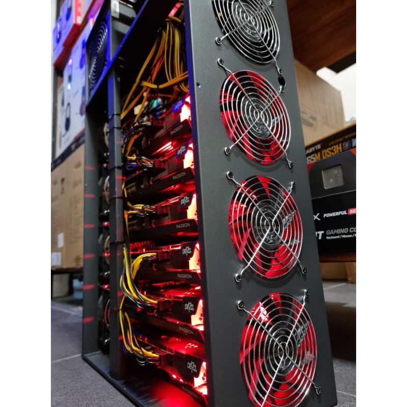 Rig Minero con 6 RX 6700XT 12GB