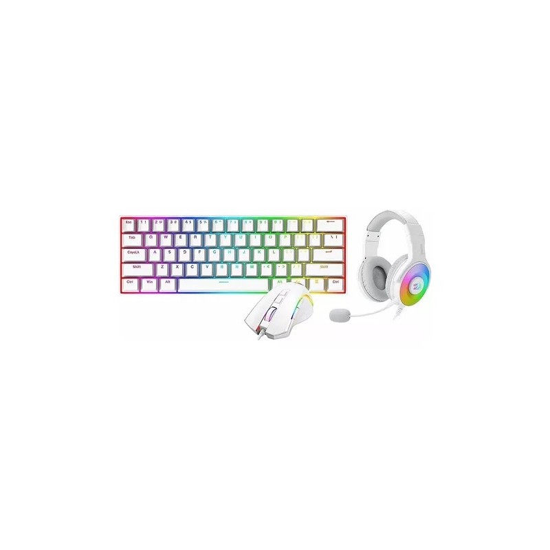 Combo Gamer 3 En 1 Teclado. Mouse Y Headset Redragon S129w