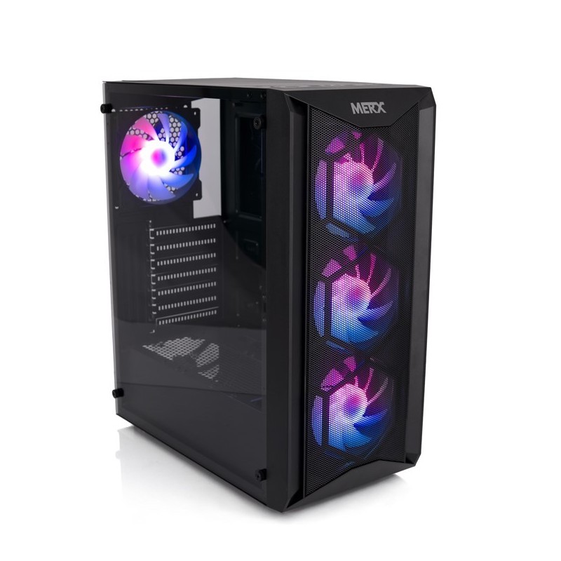 Gabinete Merx OS-100 Octopus Black ARGB Fan x4