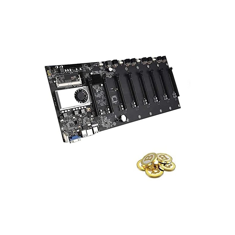 Motherboard BTC T37 PCI X6 Con procesador integrado y memoria ram 4GB