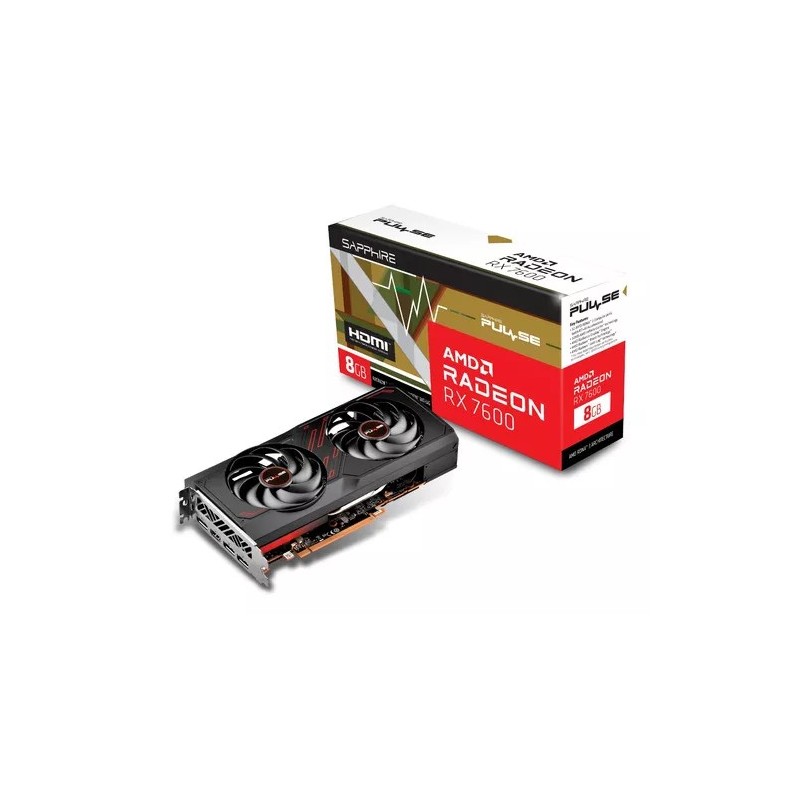 Placa de Video Sapphire RX 7600 PULSE 8GB