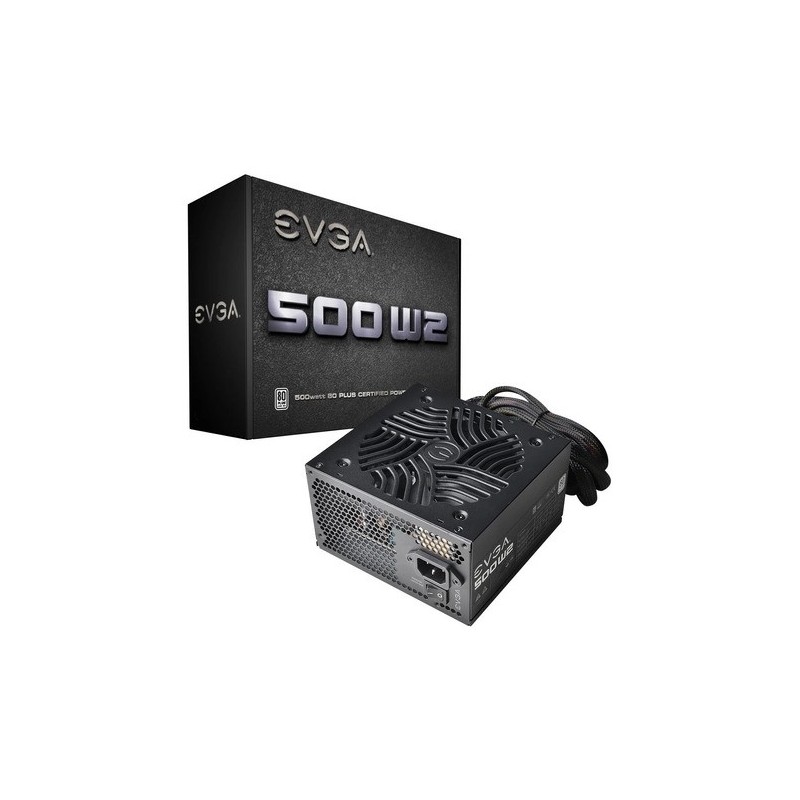 FUENTE GAMER EVGA 500W W2 80 PLUS